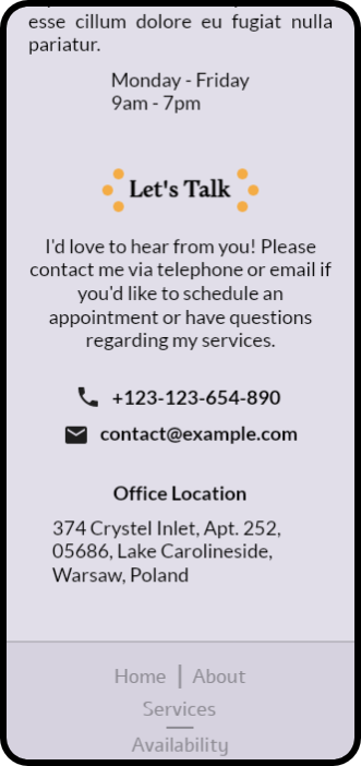 Mobile landing image