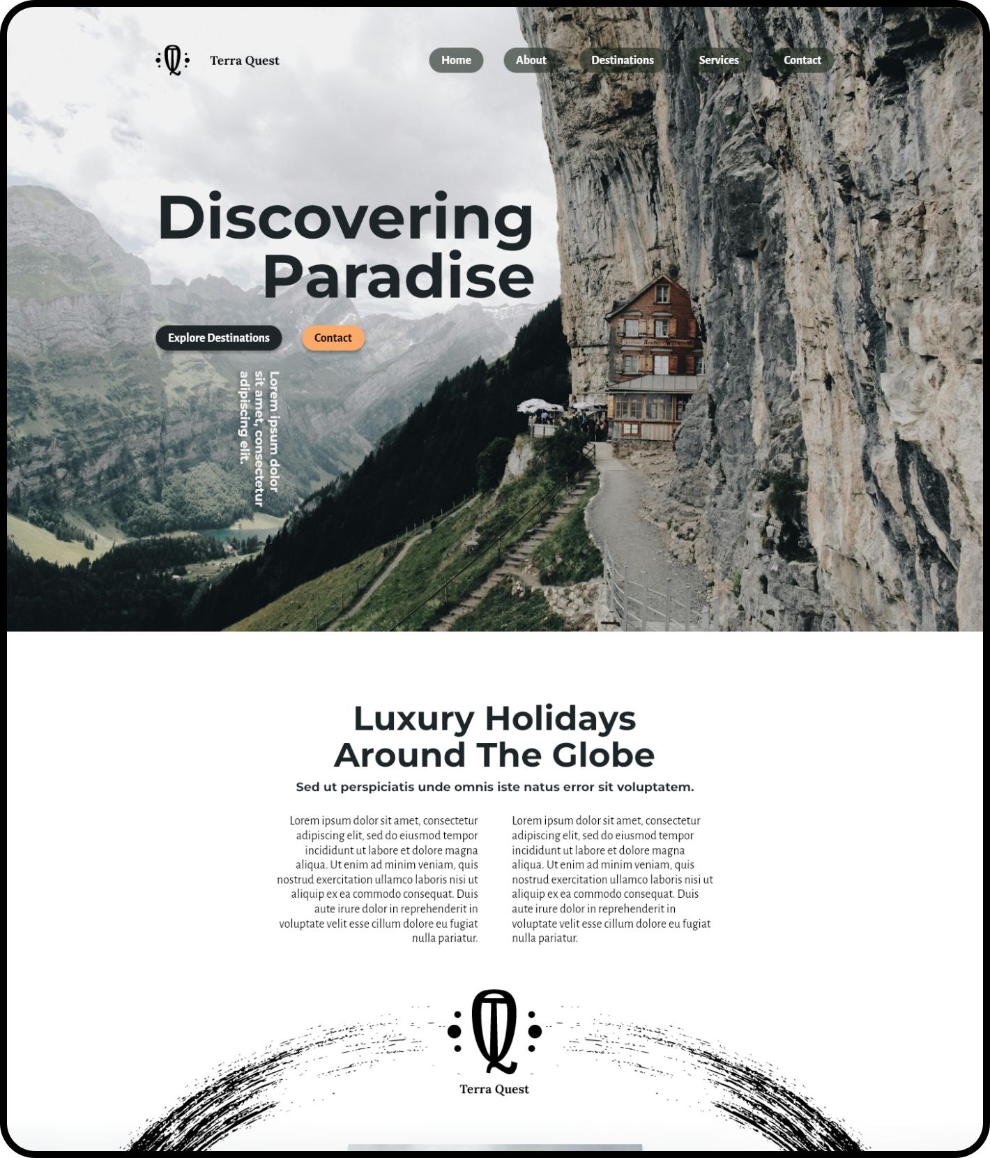 Desktop landing image